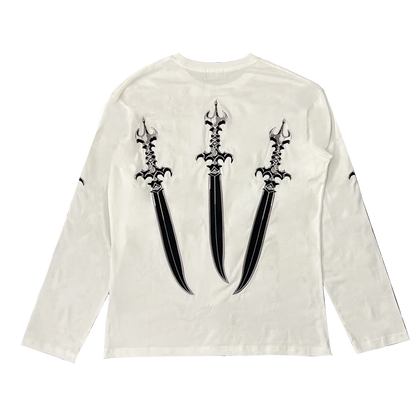 Thug Club Arab Sword L/S T-Shirt White