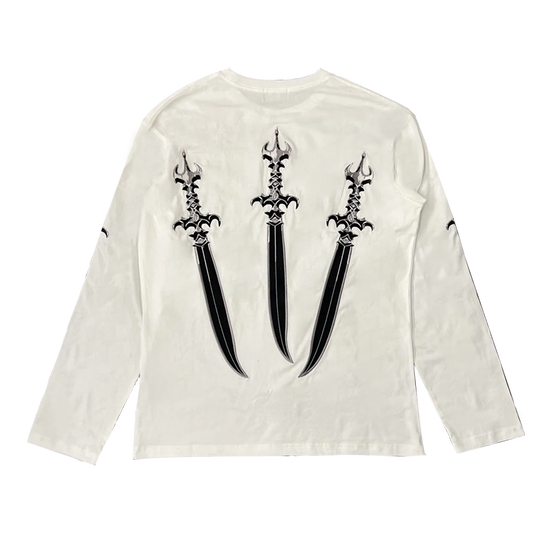 Thug Club Arab Sword L/S T-Shirt White