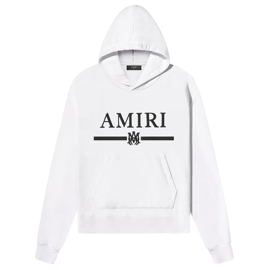 Amiri MA Bar Embroidery Hoodie White