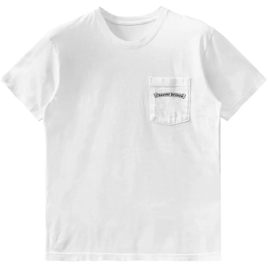 Chrome Hearts USA Exclusive Scroll Logo T-Shirt White - Image 2