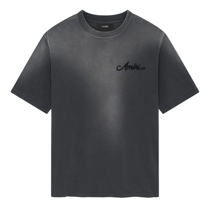 Amiri Bleached Bandana Patch Tee Black