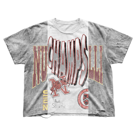 Nulli University Repair Tee Grey/White/Red