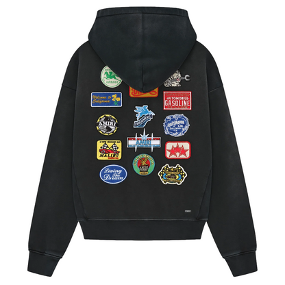 Amiri Station Patch Oversized Hoodie Black