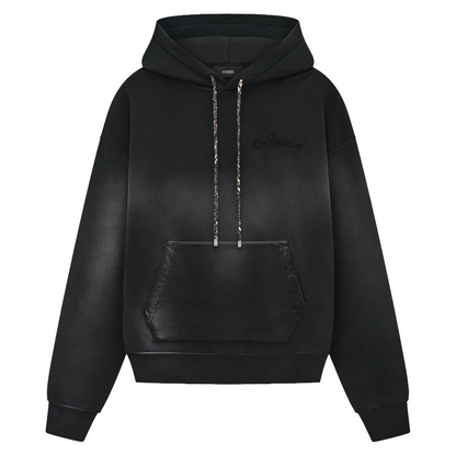 Amiri Bleach Bandana Oversized Hoodie Black