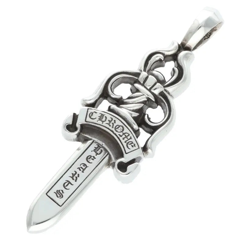 Chrome Hearts Silver Large Dagger Pendant
