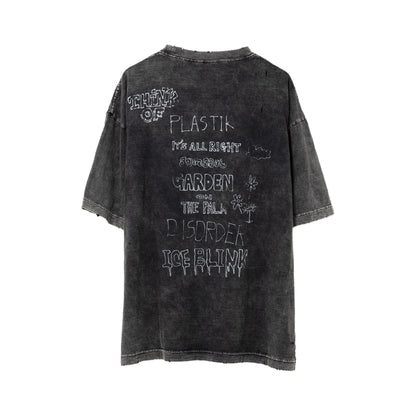 Maison Mihara Yasuhiro Distressed Cat T-shirt Black