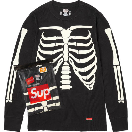 Supreme®/Hanes® Bones Thermal Crew (1 Pack) Black