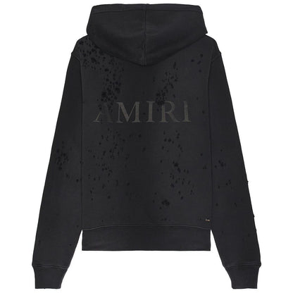 Amiri MA Logo Shotgun Zip-Up Hoodie Faded Black