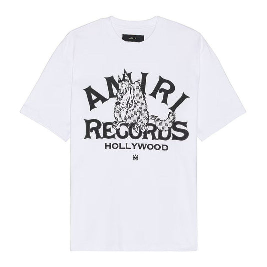 Amiri Records Wolf Tee White