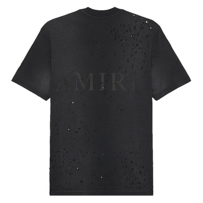 Amiri MA Logo Shotgun Tee Faded Black