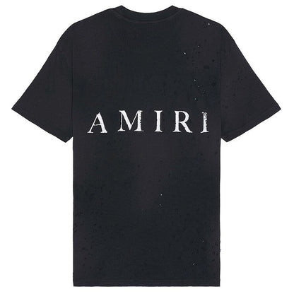 Amiri Washed MA Logo Shotgun Tee Black