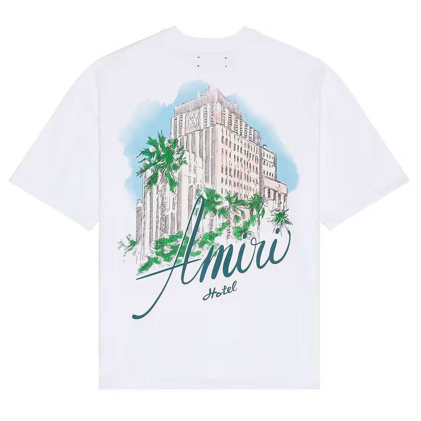 Amiri Hotel Oversized Tee White