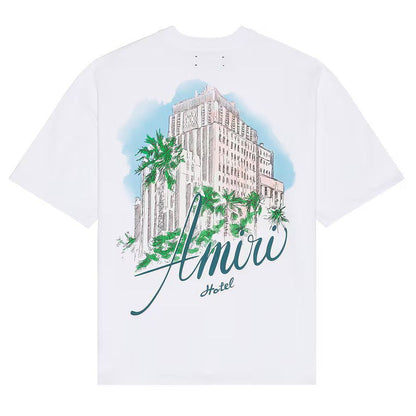 Amiri Hotel Oversized Tee White