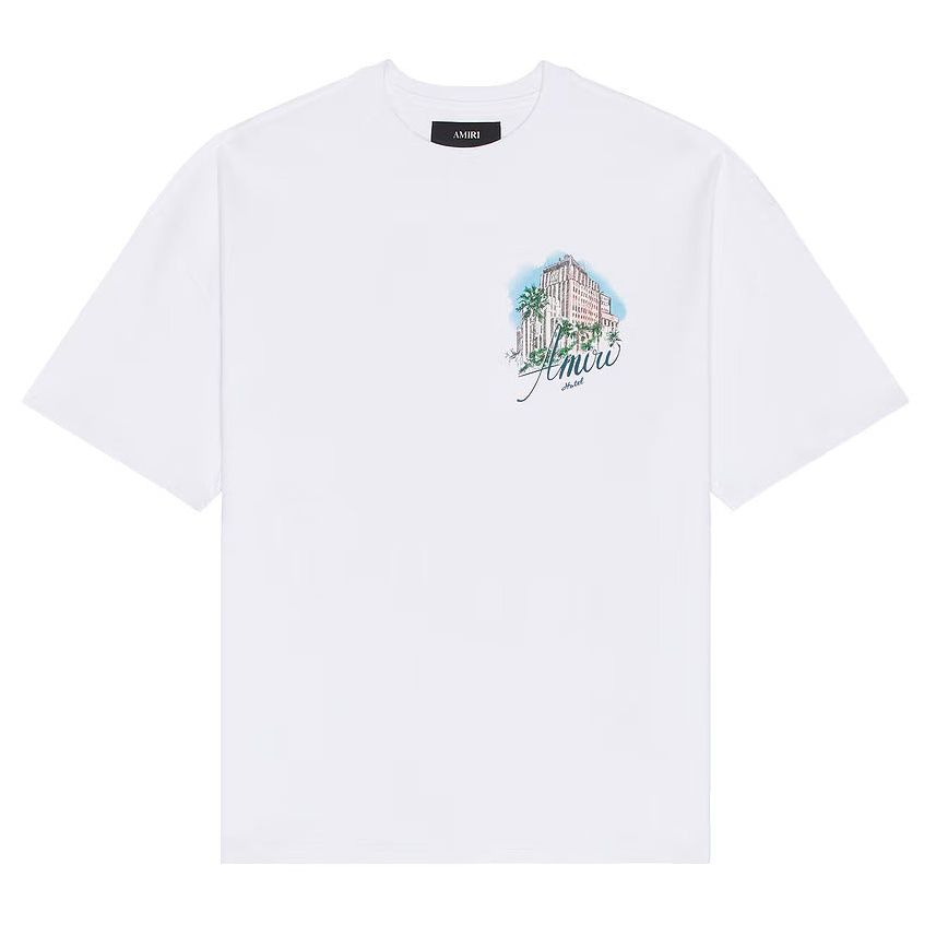 Amiri Hotel Oversized Tee White