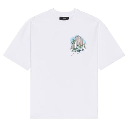 Amiri Hotel Oversized Tee White