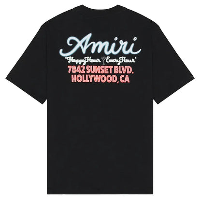 Amiri Neon Lights Oversized Tee Black
