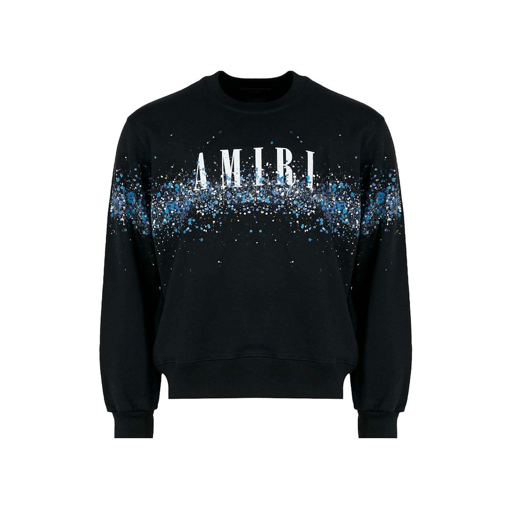 AMIRI Crystal Splash Logo Sweatshirt Black/Blue