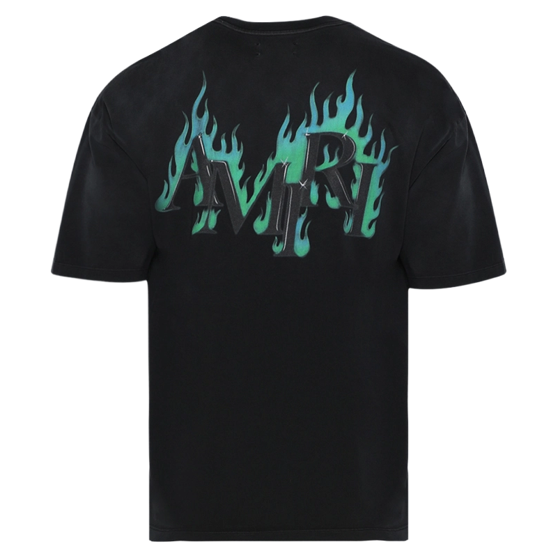 Amiri Flames Oversized Tee Black