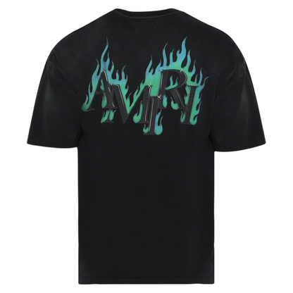 Amiri Flames Oversized Tee Black