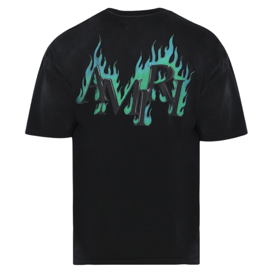 Amiri Flames Oversized Tee Black