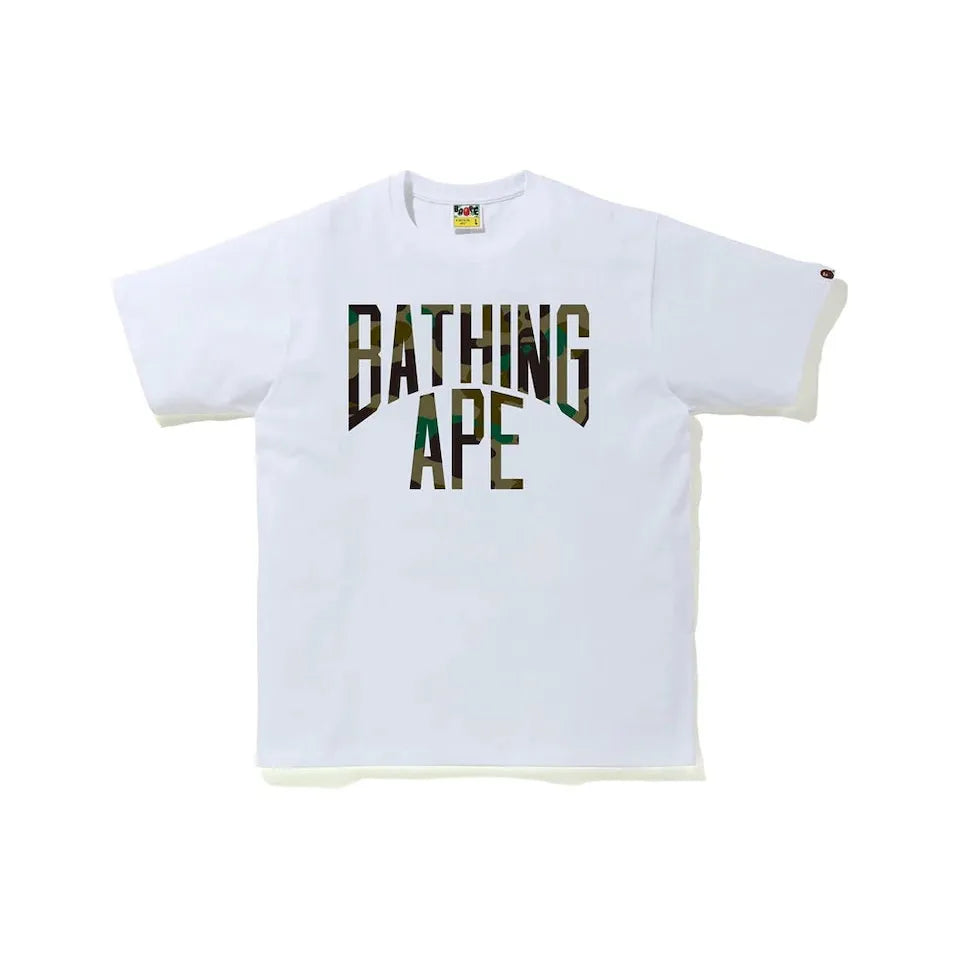 BAPE 1st Camo NYC Logo Tee White/Green