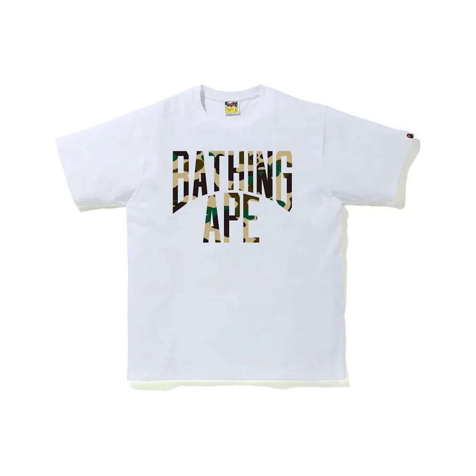 BAPE 1st Camo NYC Logo Tee White/Yellow