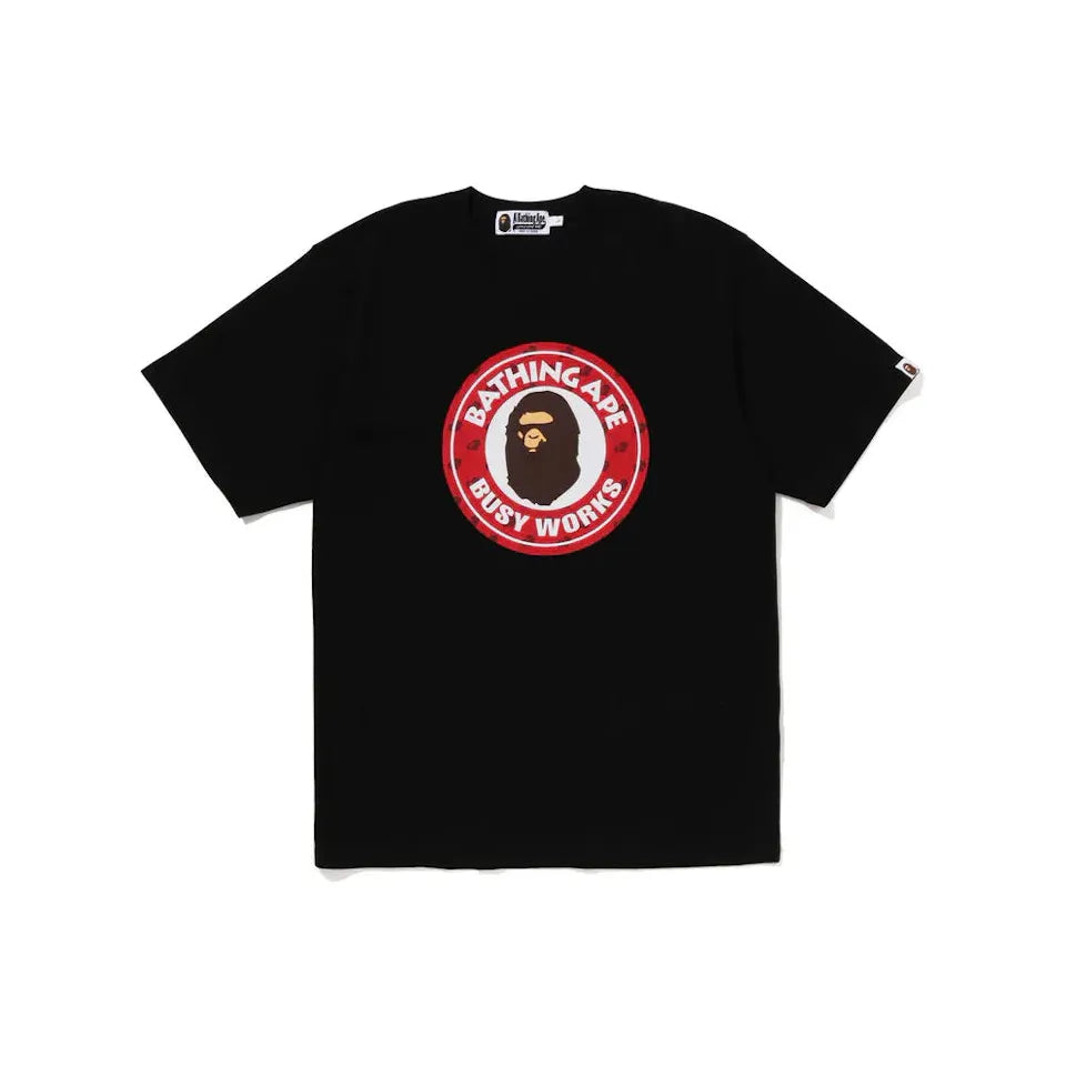 BAPE Cloud Head Monogram Busy Works Tee Black