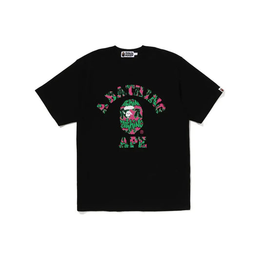 BAPE Graffiti Pattern College Tee Black