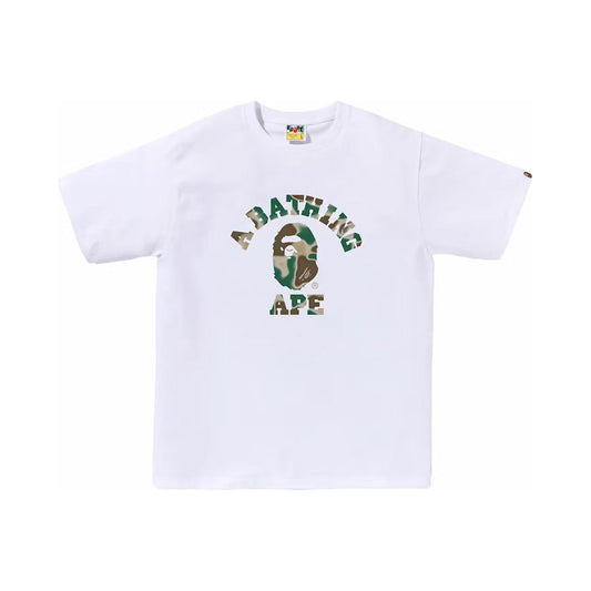 BAPE Liquid Camo College Tee White/Olive Drab