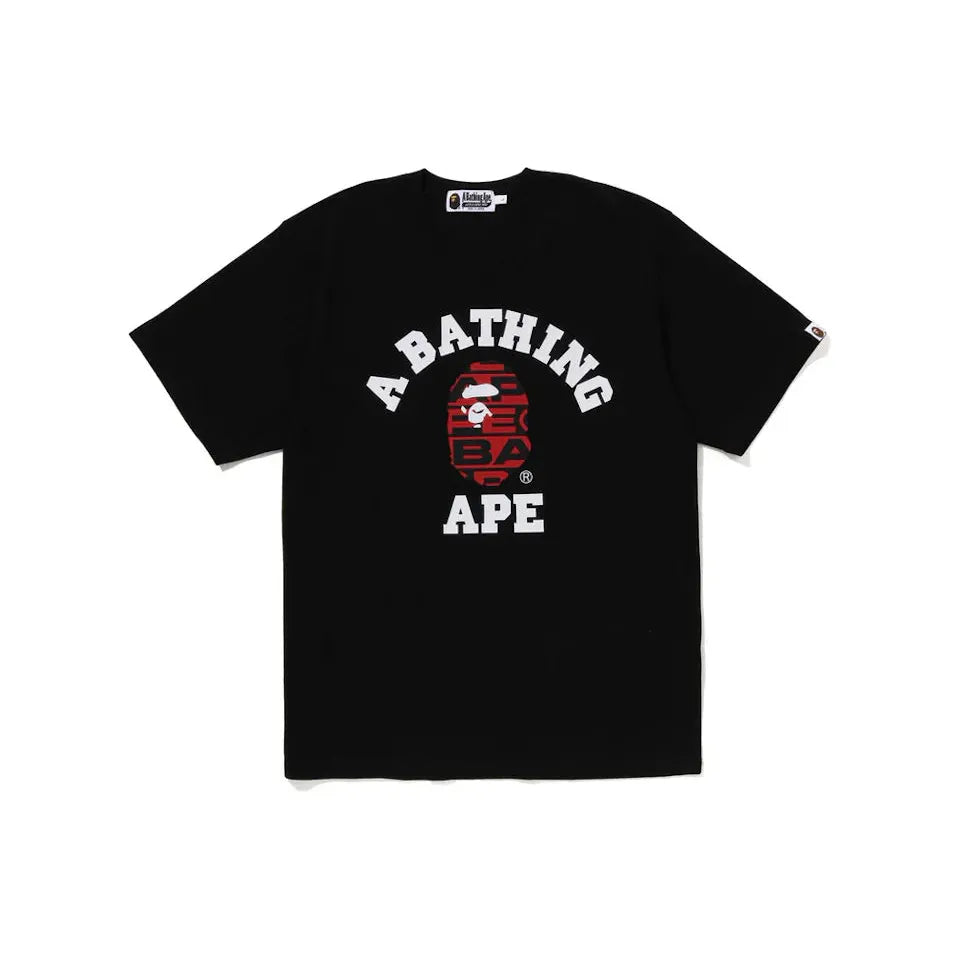 BAPE Lux Sport Pattern College Tee Black