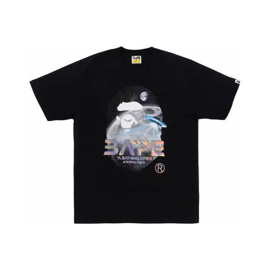 BAPE Moon Photo Ape Head Tee Black