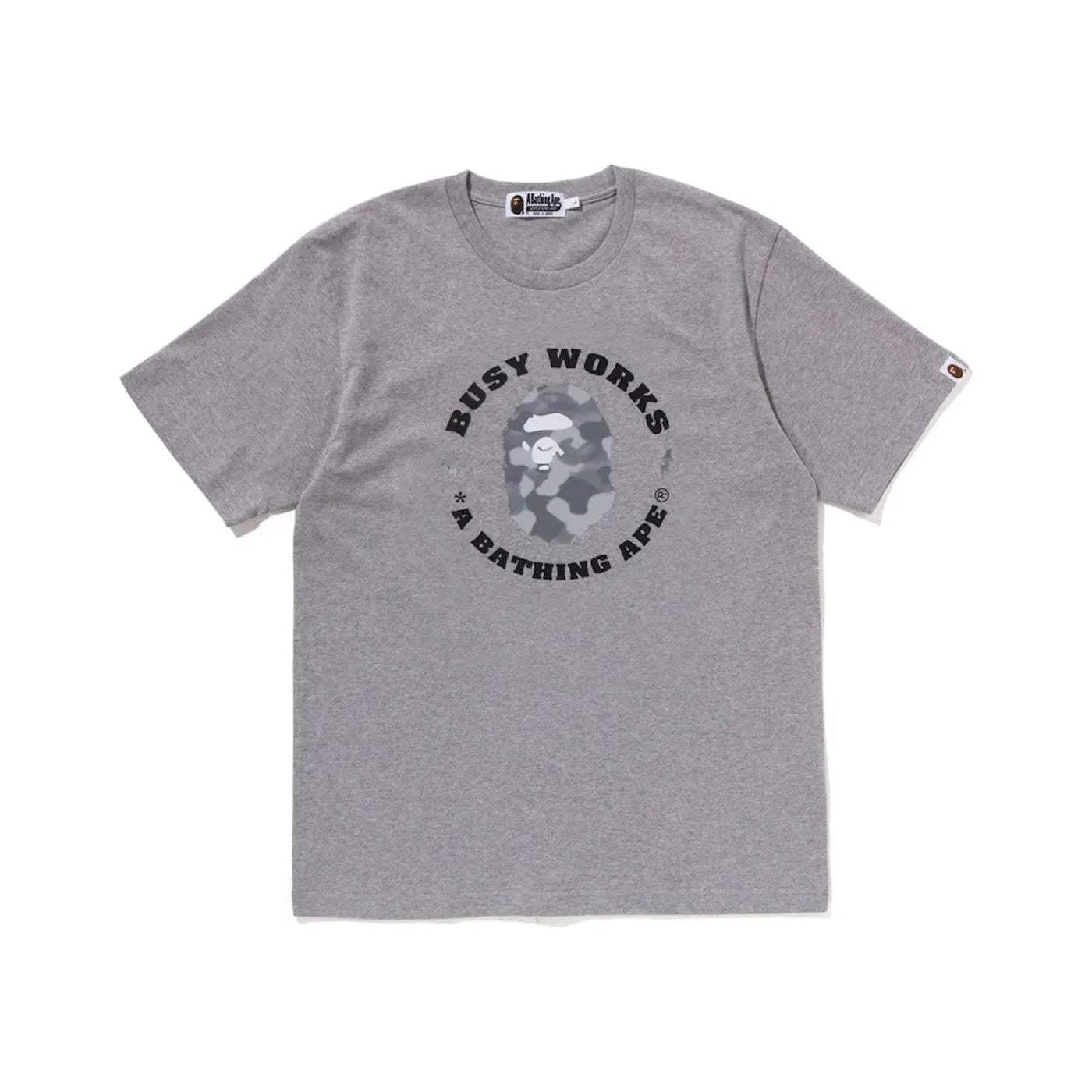 BAPE Radiation Camo Busy Works Tee Gray