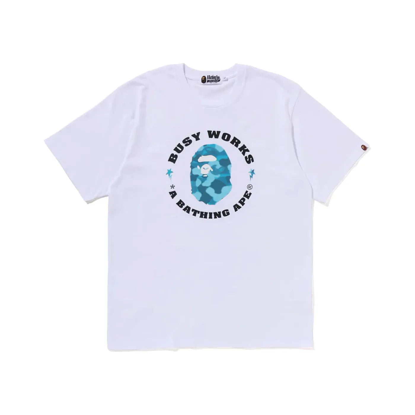 BAPE Radiation Camo Busy Works Tee White