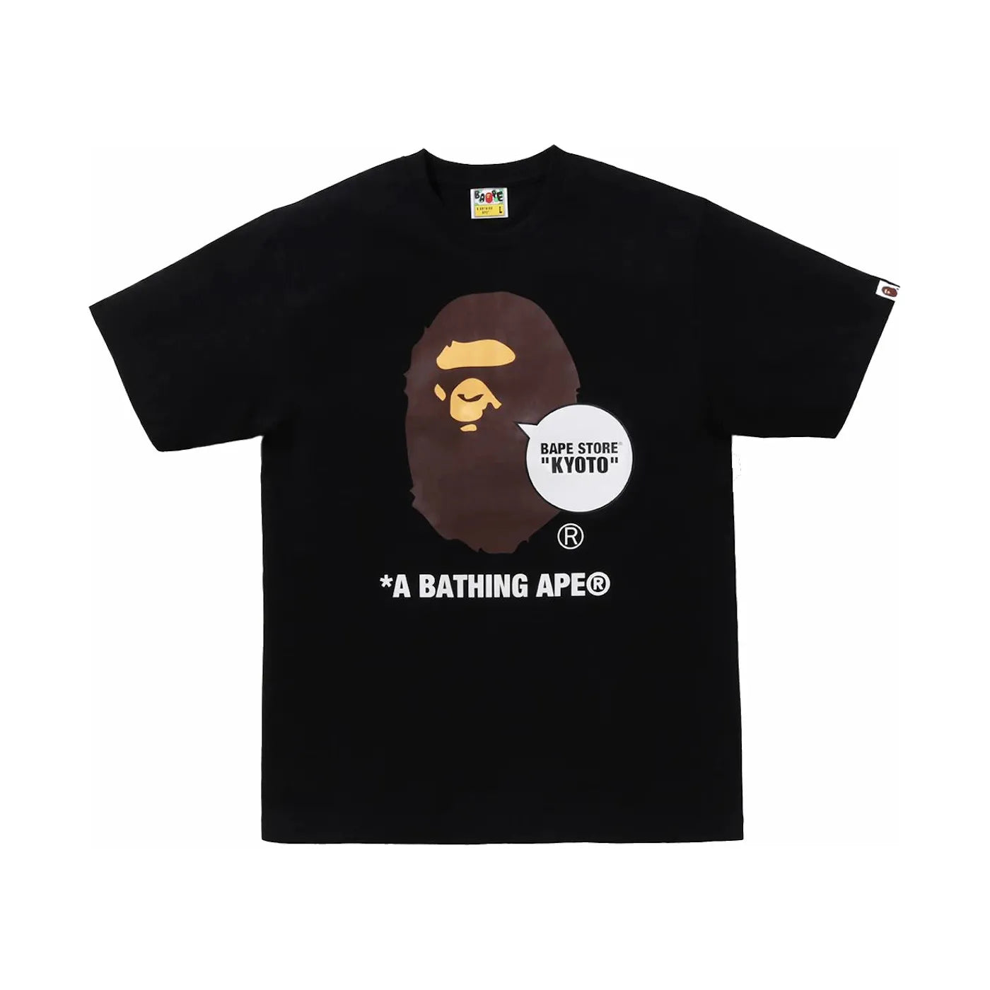 BAPE Store Kyoto Ape Head Tee Black