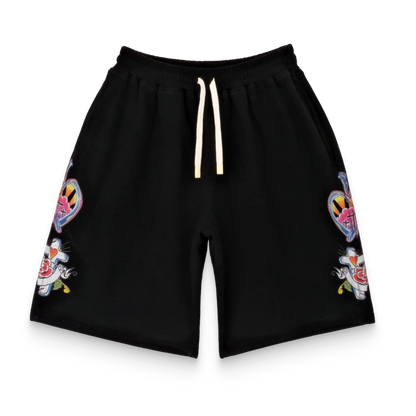 We Are Righteous Risen King Sweat Shorts Black