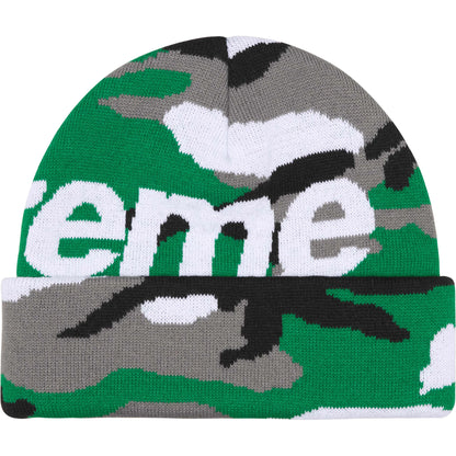 Supreme Camo Big Logo Beanie Green Camo