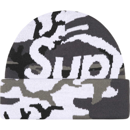 Supreme Camo Big Logo Beanie Snow Camo