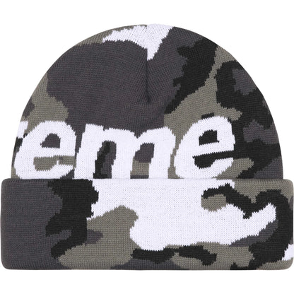 Supreme Camo Big Logo Beanie Snow Camo