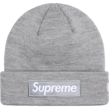 Supreme New Era Box Logo Beanie (FW24) Heather Grey