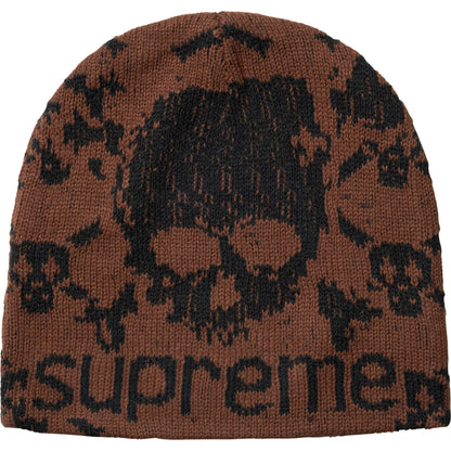Supreme®/Vanson Leathers® Skull Beanie Brown