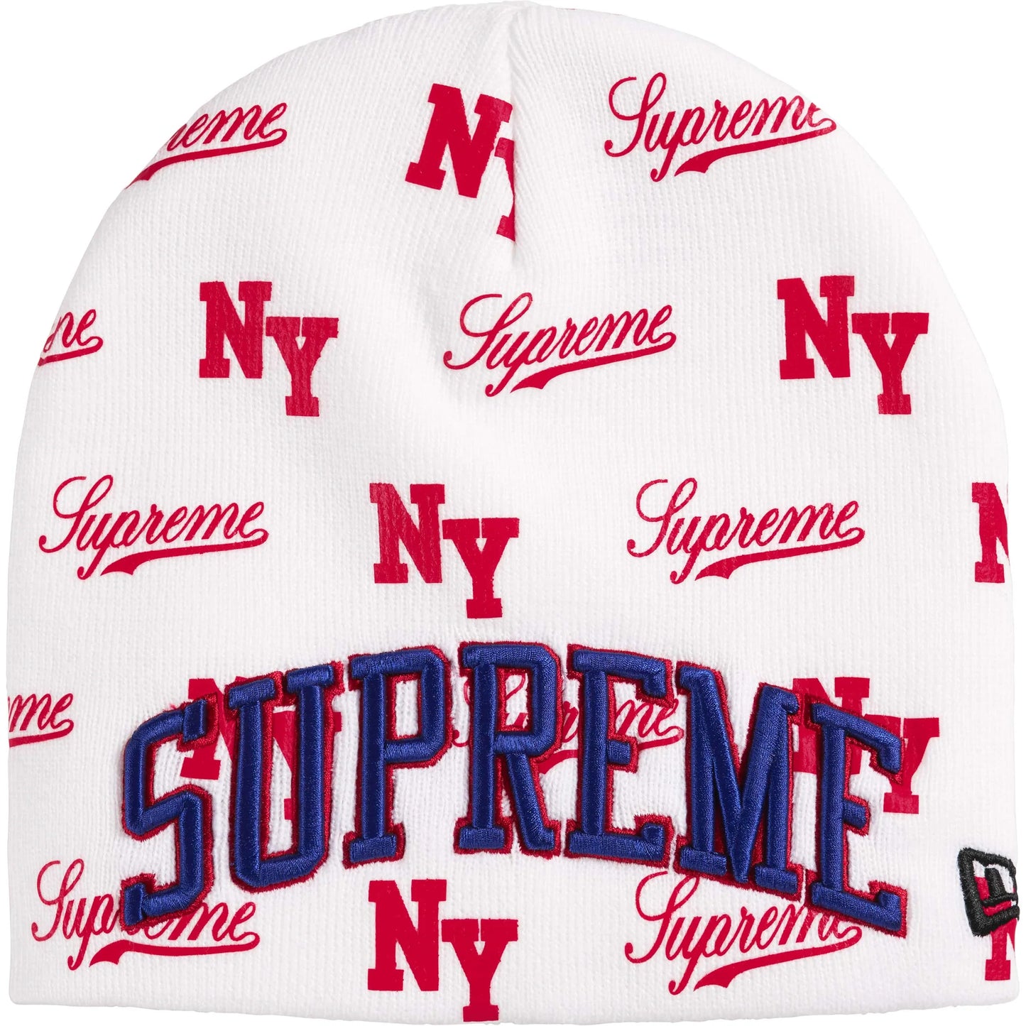 Supreme New Era® Monogram Beanie White