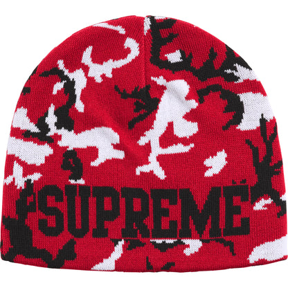 Supreme Reversible Camo Beanie Red