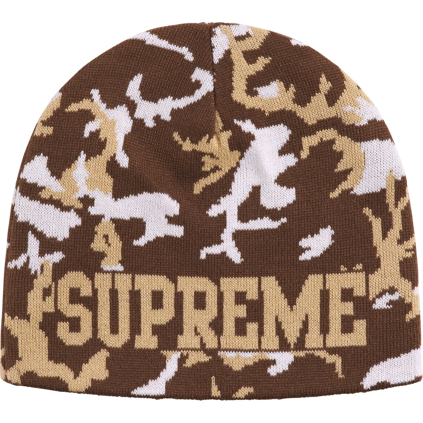Supreme Reversible Camo Beanie Brown