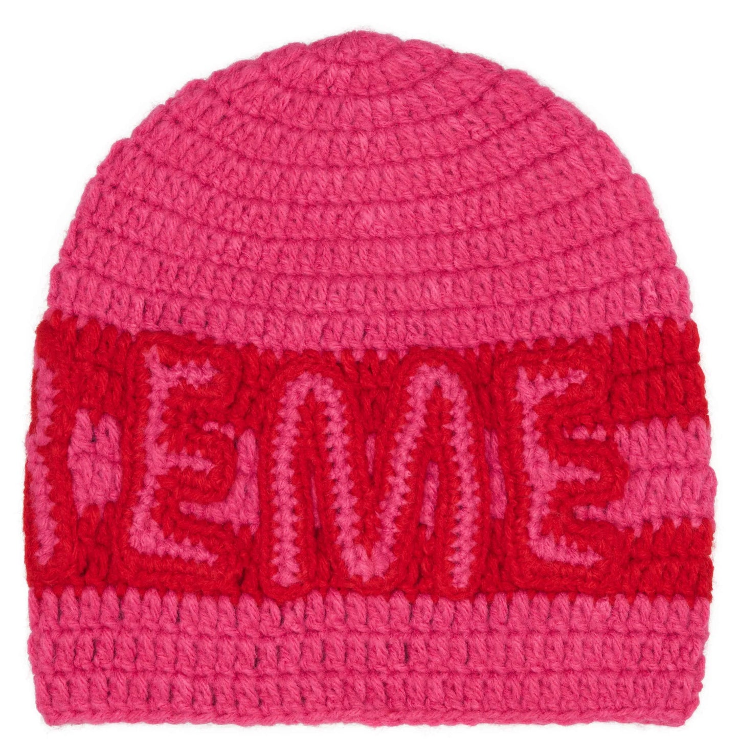 Supreme Crochet Logo Beanie Pink