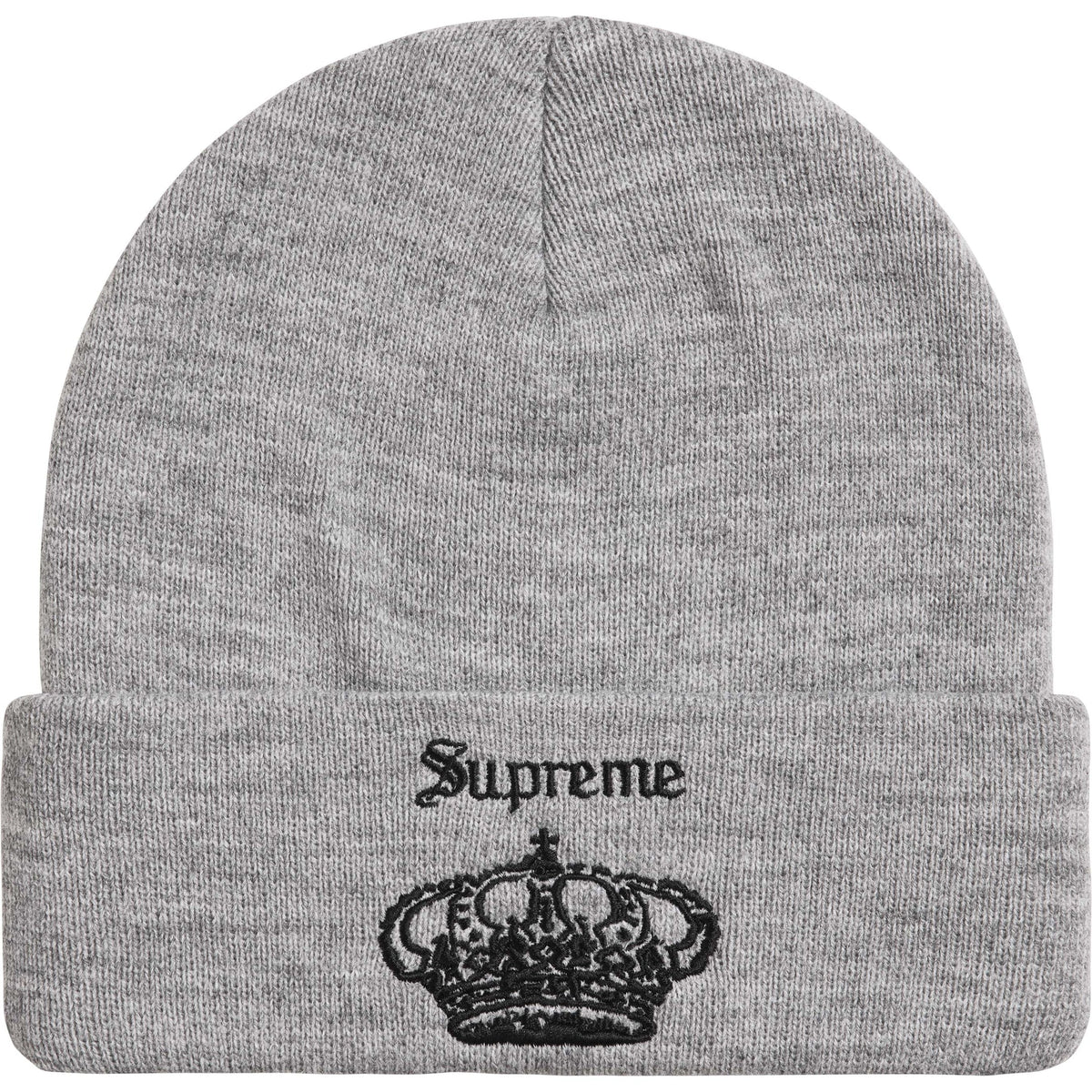 Supreme Crown Beanie Heather Grey