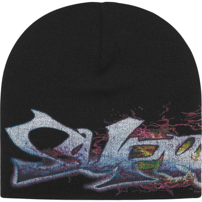 Supreme Tag Beanie Black