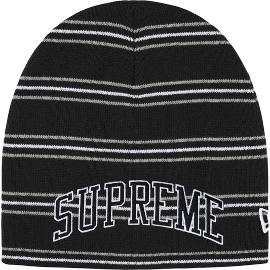 Supreme New Era Stripe Beanie Black