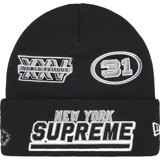Supreme New Era® Football Beanie Black
