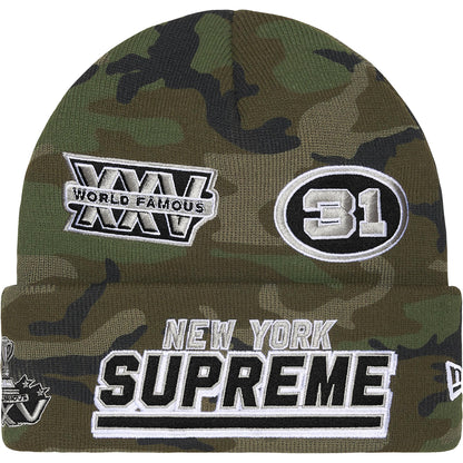 Supreme New Era® Football Beanie Woodland Camo