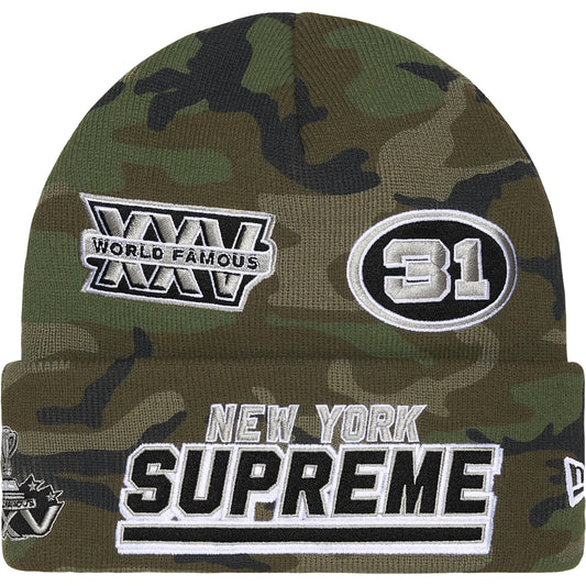 Supreme New Era® Football Beanie Woodland Camo